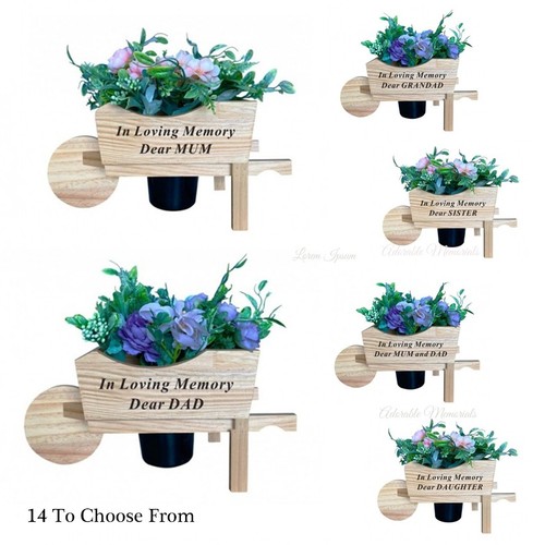 Wooden wheel barrow with - wooden,