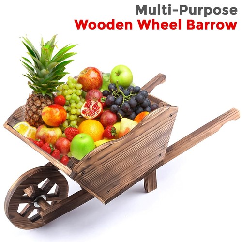 Wooden wheel barrow - wooden,