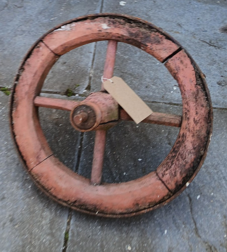 Antique wooden spoked inch - 20,