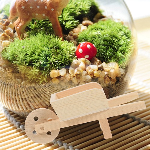 2pcs mini wooden wheelbarrows - wooden,