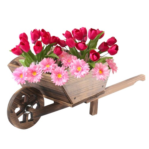 Garden modern wooden wheel - garden,