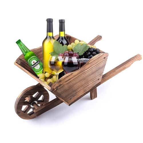 Wooden wheel barrow - wooden,
