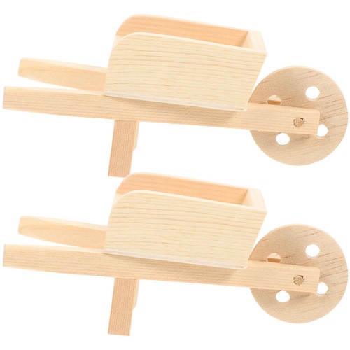 Miniature wooden cart barrows - cart,
