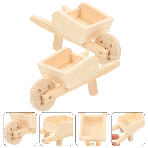 Miniature wooden mini barrows - miniature,